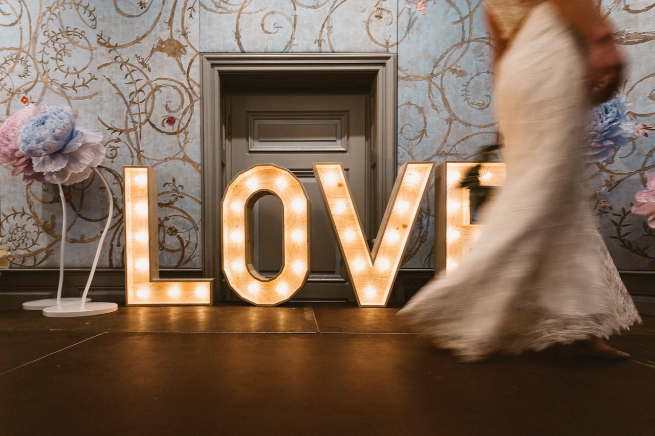 Hochzeitstrend 2019, Hochzeitsplaner, Dekoverleih NRW, Leuchtbuchstaben, Marqueelights, Love, Lichtbuchstaben